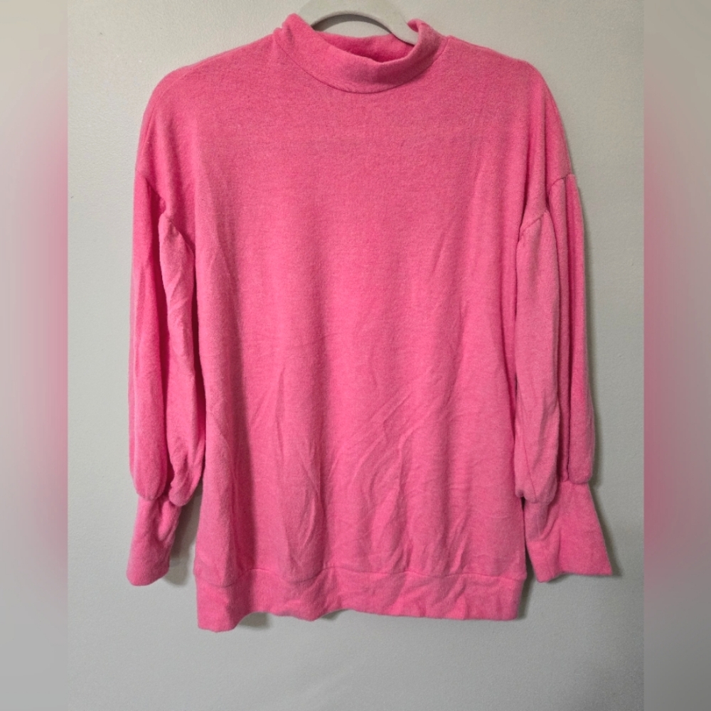 Hailey and co crewneck mockneck sweatshirt super soft pink